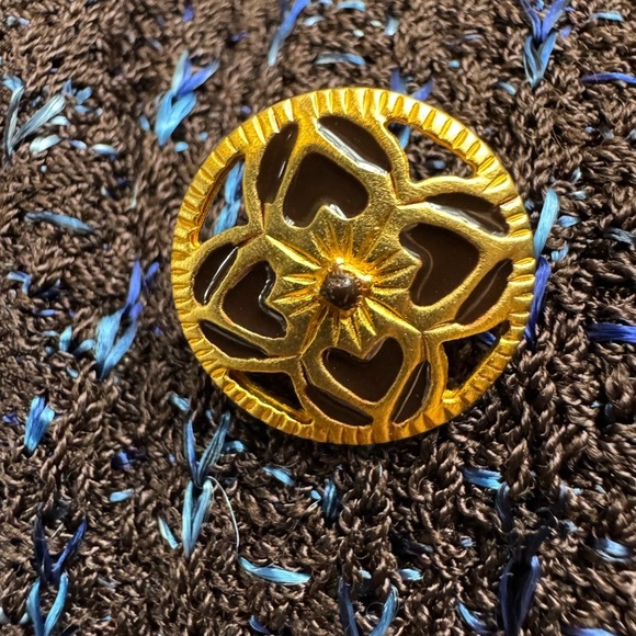 St. John Collection Size 4 S Brown Blue Santana Knit Jacket Tank Set Twinset - Picture 5 of 10